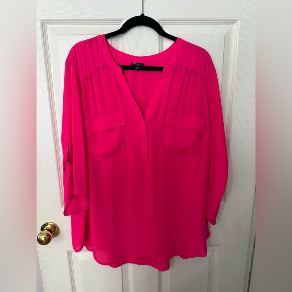 Torrid Hot Pink Blouse